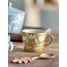 mug peint orange floral gres bloomingville tangier
