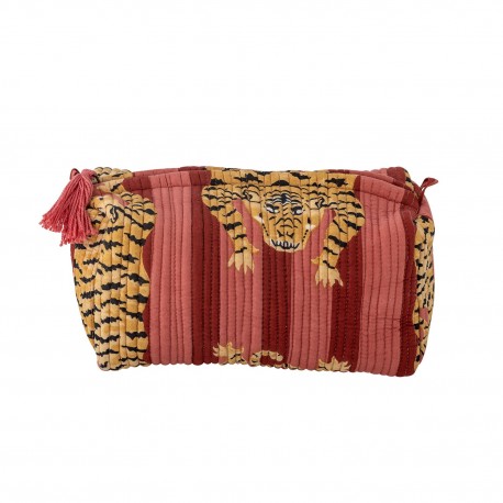 trousse de toilette motif tigre rose bloomingville poirino