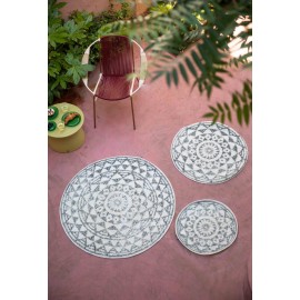 Tapis de bain rond coton HKliving