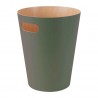umbra woodrow corbeille a papier bois vert 082780-1095