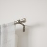 umbra cappa tringle a rideaux simple extensible acier brosse argent
