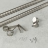 umbra cappa tringle a rideaux simple extensible acier brosse argent