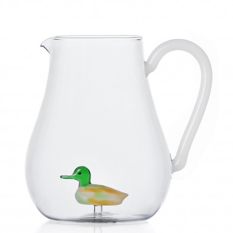 ichendorf milano pichet verre avec canard figurine animal farm