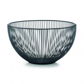 corbeille a fruits design metal filaire noir zeller present