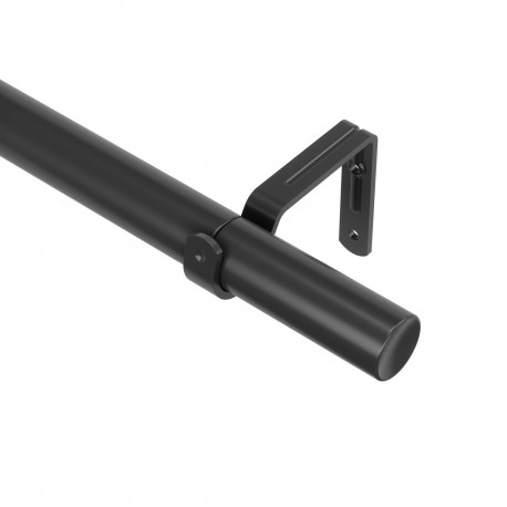 umbra kit tringle a rideau noir mat metal zen