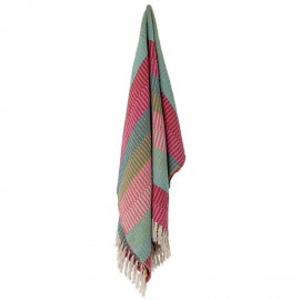 bloomingville plaid multicolore rayures coton recycle