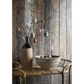 madam stoltz grand vase bouteille gres terre cuite noir