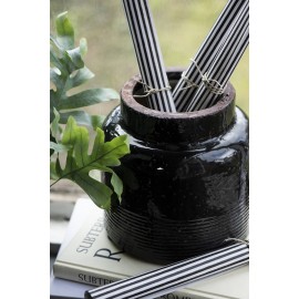 pot en terre cuite emaille noir rustique ib laursen