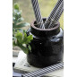 pot en terre cuite emaille noir rustique ib laursen