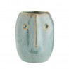 madam stoltz pot a cactus gres visage vert clair HY15321-10-G