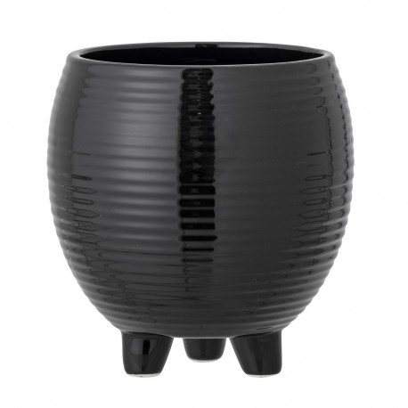 bloomingivlle petit pot de fleur noir 3 petits pieds design