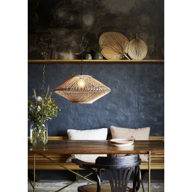 Suspension bambou naturel tressé Madam Stoltz