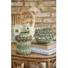 cache pot ceramique decore fleus relief vert ib laursen hortensia