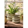 cache pot elegant chic vert ceramique ondule ib laursen