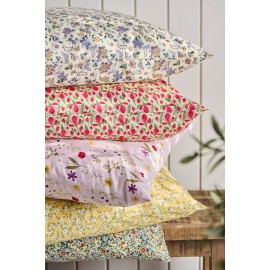 housse de coussin coton imprime fleurs mauve ib laursen
