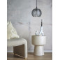 suspension en verre gris texture ronde chic bloomingville adar