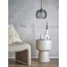 suspension en verre gris texture ronde chic bloomingville adar
