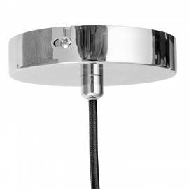 suspension en verre gris texture ronde chic bloomingville adar