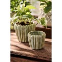 cache pot vert clair ceramique texturee ib laursen