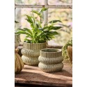 cache pot chic vert ceramique texturee ib laursen