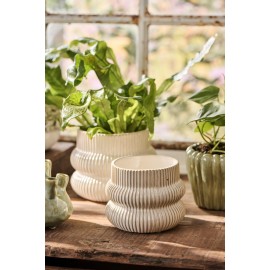 cache pot elegant ceramique blanc creme ib laursen