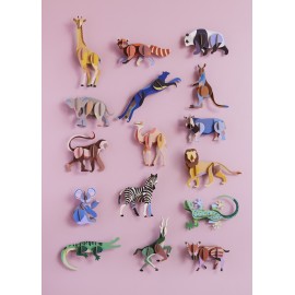 decoration murale girafe carton studio roof