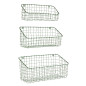 etagere panier mural fil de fer vert madam stoltz set de 3
