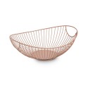 corbeille a fruits design metal filaire rose poudre zeller present