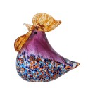 figurine en verre souffle poule rose bloomingville livie