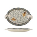 plat ovale decoratif oiseaux gres bloomingville hezha
