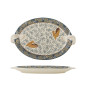 plat ovale decoratif oiseaux gres bloomingville hezha