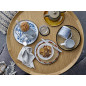 tasses gres peint motif floral bleu bloomingville molly set de 3