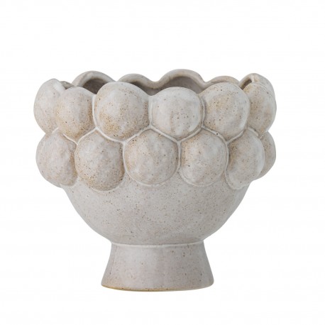 cache pot gres organique gris bloomingville poldor