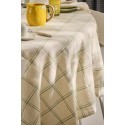 nappe carree coton style retro carreaux vert ib laursen