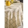 nappe carree coton style retro carreaux vert ib laursen