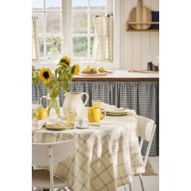 nappe carree coton style retro carreaux vert ib laursen