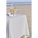 nappe coton fines rayures bleu fonce 150 x 150 cm ib laursen