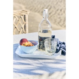 nappe coton fines rayures bleu fonce 150 x 150 cm ib laursen