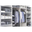 rangement en tissu gris suspendu etagere 5 compartiments zeller 14613