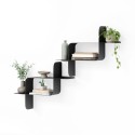 etagere murale metal noir graphique modulable umbra montage