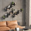 etagere murale metal noir graphique modulable umbra montage