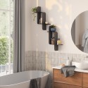 etagere murale metal noir graphique modulable umbra montage