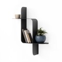 etagere murale metal noir graphique modulable umbra montage