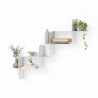 etagere murale design modulable graphique acier blanc umbra montage