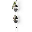 etagere murale graphique modulable verticale acier noir umbra solis