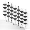 etagere murale graphique modulable verticale acier noir umbra solis