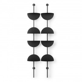 etagere murale graphique modulable verticale acier noir umbra solis