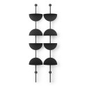 etagere murale graphique modulable verticale acier noir umbra solis