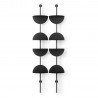 etagere murale graphique modulable verticale acier noir umbra solis