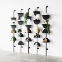 etagere murale graphique modulable verticale acier noir umbra solis